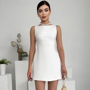 Dresses |  Womens Grid-Texture Sleeveless Tennis Dress