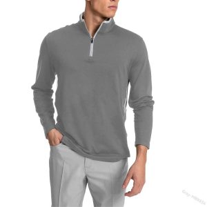 Hoodies & Sweatshirts |  Mens Soft Jersey Half Zip