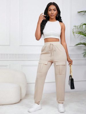 Pants |  Womens Dance Studio Relaxed-Fit Mid-Rise Cargo Jogger