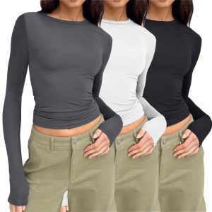 Shirts |  Womens All It Takes Ribbed Nulu Long-Sleeve Shirt