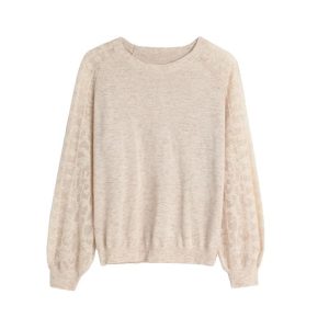 Sweaters |  Womens Wool-Blend Jacquard Sweater