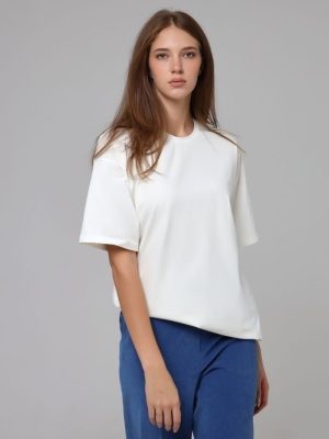 Shirts |  Womens Relaxed-Fit Boatneck T-Shirt