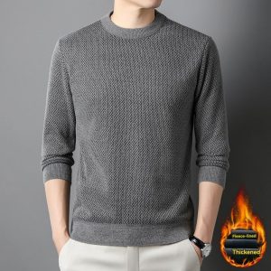 Sweaters |  Mens Textured Knit Crewneck Sweater